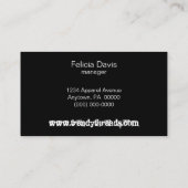 Dazzlingレトロ名刺、ピンク 名刺 (裏面)