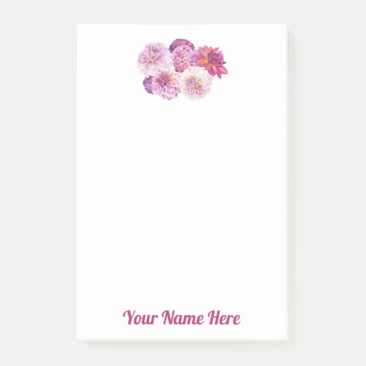 Dazzling Dahlia Post It Notes ポストイット (正面)