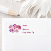 Dazzling Dahlias Return Address Labels ラベル (インサイチュ)