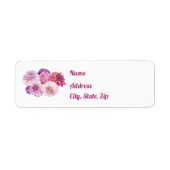 Dazzling Dahlias Return Address Labels ラベル (正面)