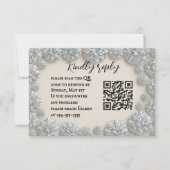 Dazzling Diamond QR Code Wedding RSVP Card (正面)