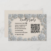 Dazzling Diamond QR Code Wedding RSVP Card (正面/裏面)