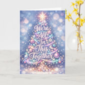 Dazzling Family Christmas Tree カード (黄色い花)