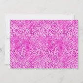 dazzling Hot Pink Let's Party 招待状 (裏面)