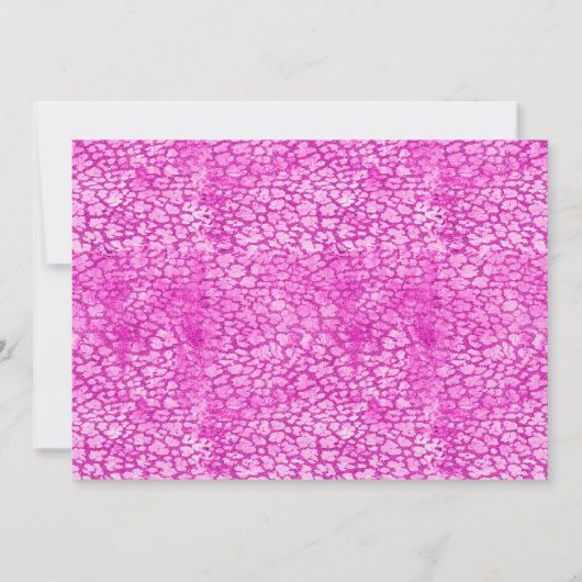  dazzling Hot Pink Let's Party 招待状 (裏面)