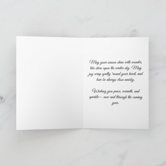 Dazzling Sparkle Tree Christmas card カード (内部)