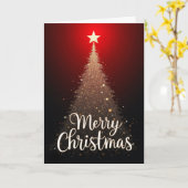 Dazzling Sparkle Tree Christmas card カード (黄色い花)