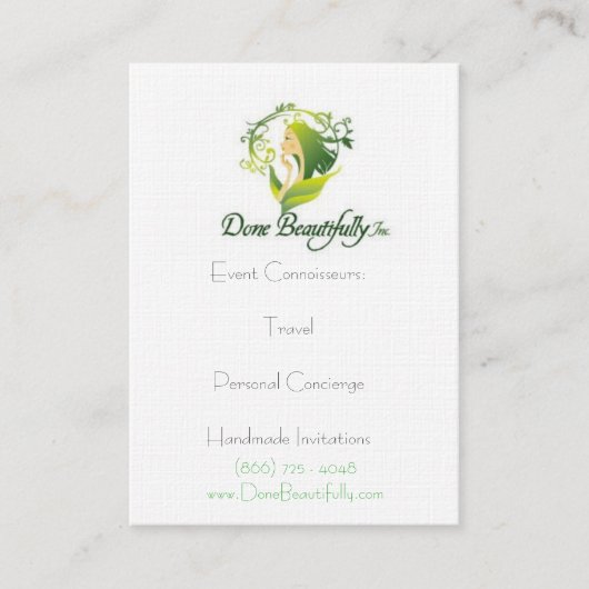 DBは私達がカード"プロフィールいかに旅するか"示します 名刺 (正面)