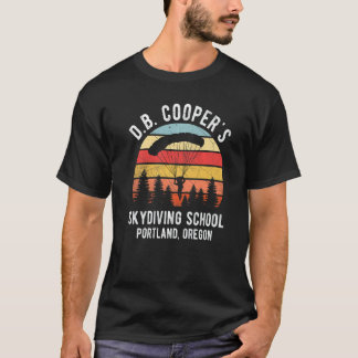 Dbクーパーズスカイダイビングスクールポートランドオレゴンレトロ Tシャツ