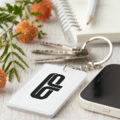 DB9ロゴのキーホルダーの長方形Blk キーホルダー (正面右)