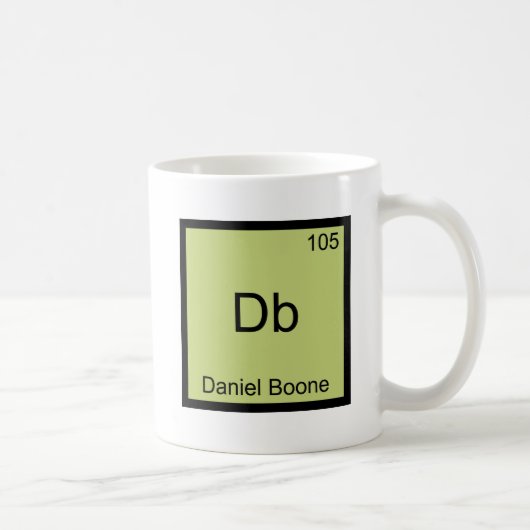 Db - ダニエル・ブーン おもしろ 化学 元素記号 コーヒーマグカップ (右)