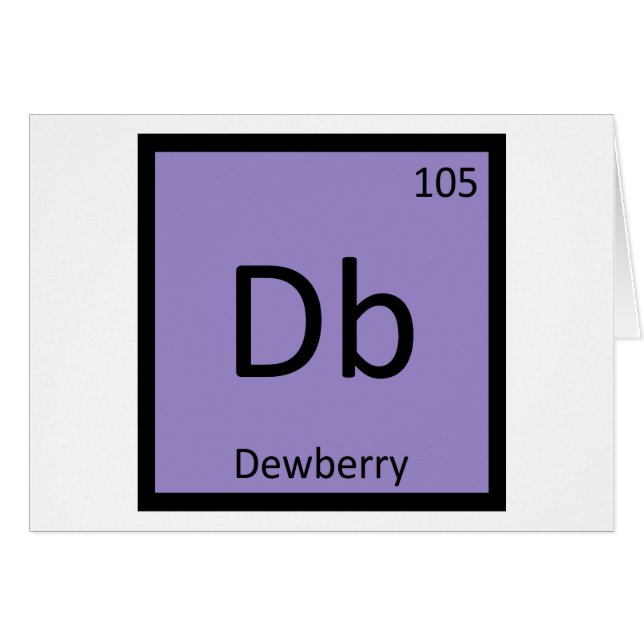 Db - デューベリー化学元素記号 (正面横)