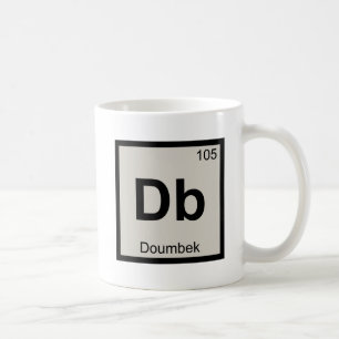 Db - ドゥンバク音楽 化学周期表シンボル コーヒーマグカップ