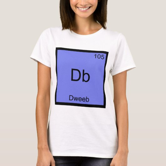 Db - ドゥーブ おもしろ 化学 元素 記号 Tシャツ (正面)