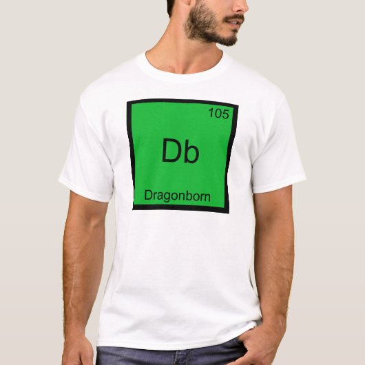 Db - ドラゴンボーンズ 楽しい化学元素記号Tシャツ Tシャツ (正面)