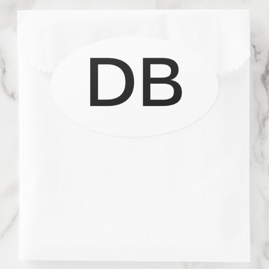 DB 楕円形シール (バッグ)