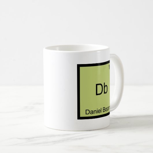 Db - Daniel Boone おもしろい Chemistry Elementシンボル コーヒーマグカップ (正面右)