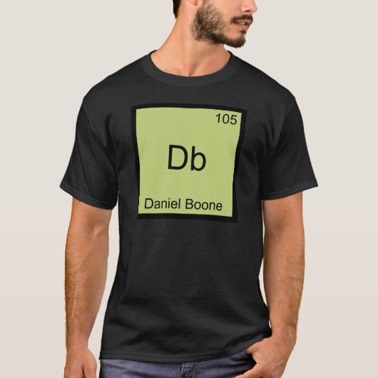 Db - Daniel Boone おもしろい Chemistry Elementシンボル Tシャツ (正面)