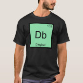 Db - Dingbat化学要素シンボルTおもしろい型 Tシャツ (正面)
