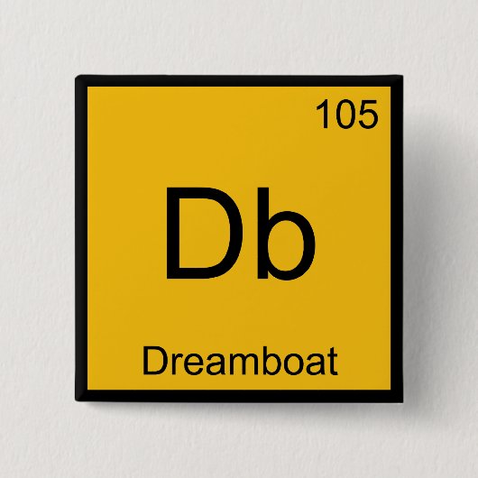 Db - Dreamboat Chemistry ElementシンボルおもしろいTee 缶バッジ (正面)