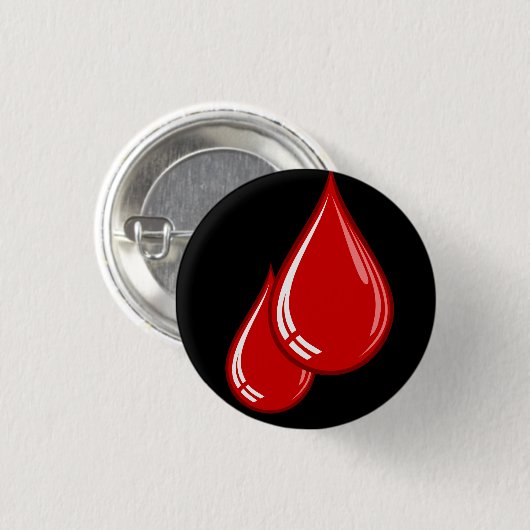 DBAのイギリスの円形Pinのバッジ-血の低下及び黒 缶バッジ (正面&裏面)