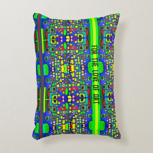 DBLサイドのアートおもしろい数々のカラー人気があるパターン アクセントクッション (正面(垂直))