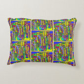 DBLサイドのアートおもしろい数々のカラー人気があるパターン アクセントクッション (裏面)