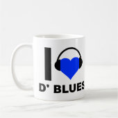 D'Bluesを愛する面白いマグカップ コーヒーマグカップ (左)