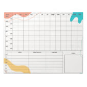 DBTデイリーカードメモ帳 – 40シート抽象芸術 ノートパッド (正面)