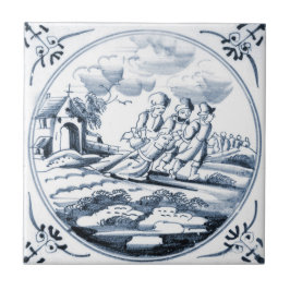 DBT13デルフトの聖書のデザインのセラミックタイル タイル