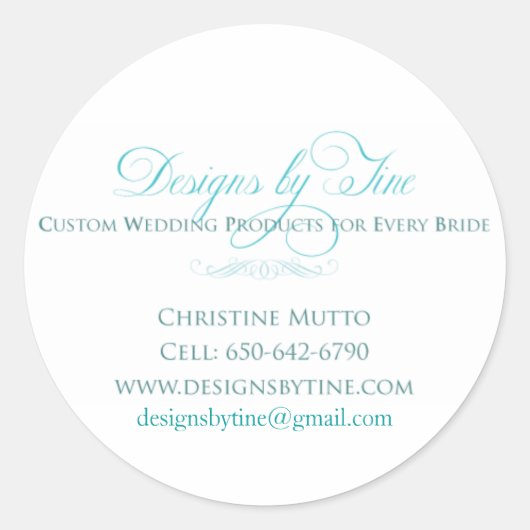 DBT_Biz_Card_1、designsbytine@gmail.com ラウンドシール (正面)