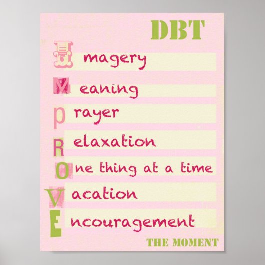 DBT - Improve the Moment Acronym POSTER ポスター (正面)