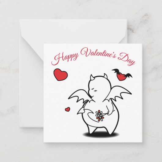 DBY with friends Heartyハッピーバレンタインデー ノートカード (正面)