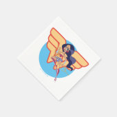 DCすごいヒーロー女子疑問に思女性 スタンダードカクテルナプキン (角)