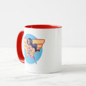 DCすごいヒーロー女子疑問に思女性 マグカップ (正面左)