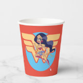 DCすごいヒーロー女子疑問に思女性 紙コップ (正面)