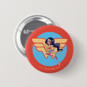 DCすごいヒーロー女子疑問に思女性 缶バッジ (正面&裏面)