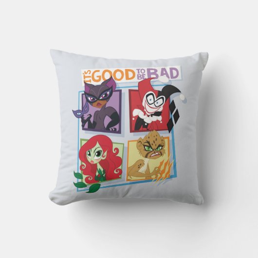 Dcすごい悪役の女の子悪いことは良い クッション (正面)