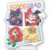 Dcすごい悪役の女の子悪いことは良い シール (正面)