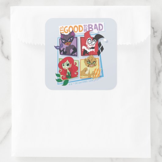 Dcすごい悪役の女の子悪いことは良い スクエアシール (バッグ)