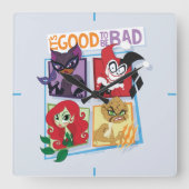 Dcすごい悪役の女の子悪いことは良い スクエア壁時計 (正面)