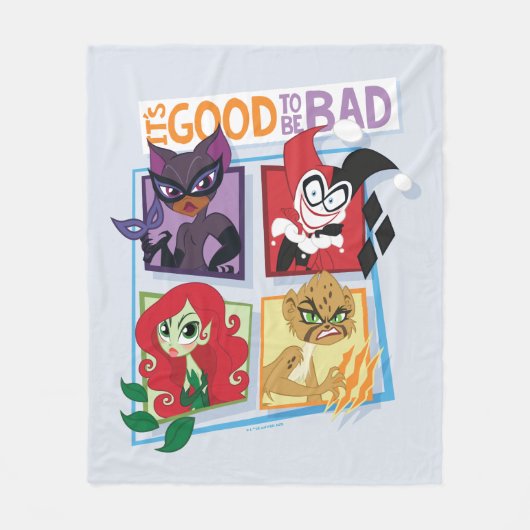 Dcすごい悪役の女の子悪いことは良い フリースブランケット (正面)
