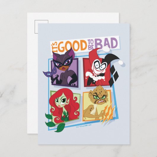 Dcすごい悪役の女の子悪いことは良い ポストカード (正面/裏面)