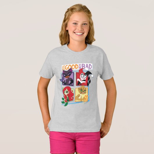 Dcすごい悪役の女の子悪いことは良い Tシャツ (正面フル)