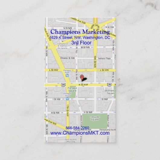 DCの会合は4つに札をつけます 名刺 (正面)