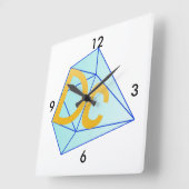 DCの素晴らしい時計 スクエア壁時計 (傾斜)