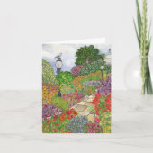 DCキャピトルとガーデンウォーター空白のカラー サンキューカード (正面)