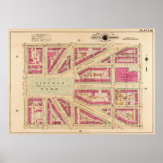 DCキャピトルヒルネイビー。(Baist) 1919 BigMapBlog ポスター (正面)