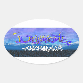 DCグラフィティ 楕円形シール