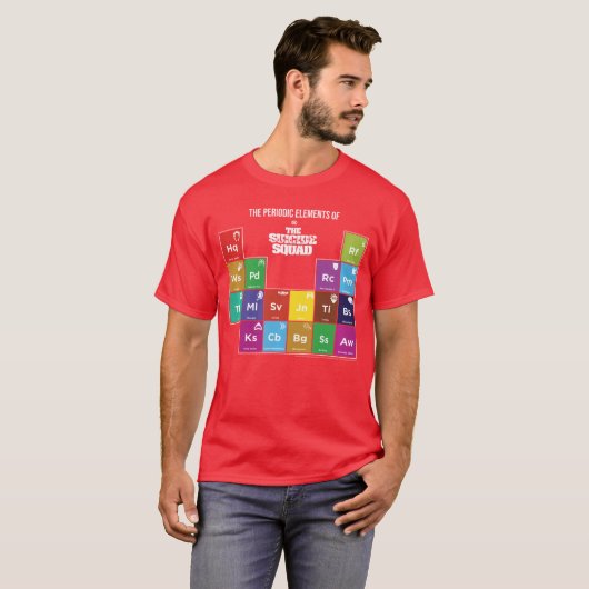 DCコミックス スーサイド・スクワッド 元素記号 フレンズ Tシャツ (正面フル)